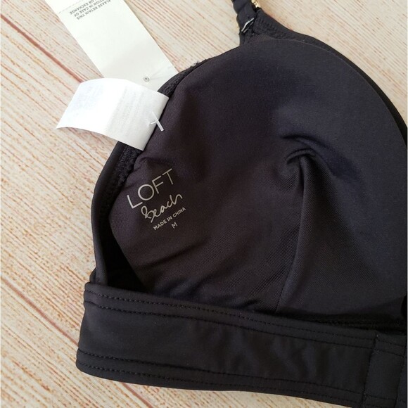 LOFT Beach Triangle Bikini Halter Top in Black - Picture 8 of 9